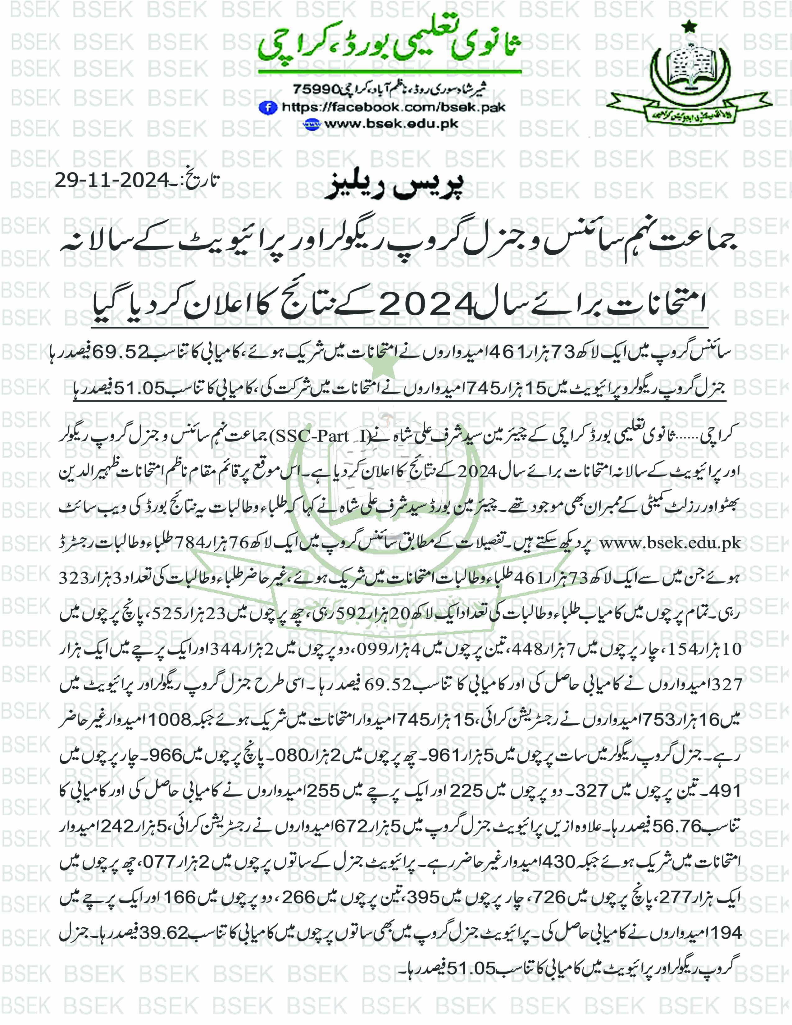 Board of Secondary Education Karachi